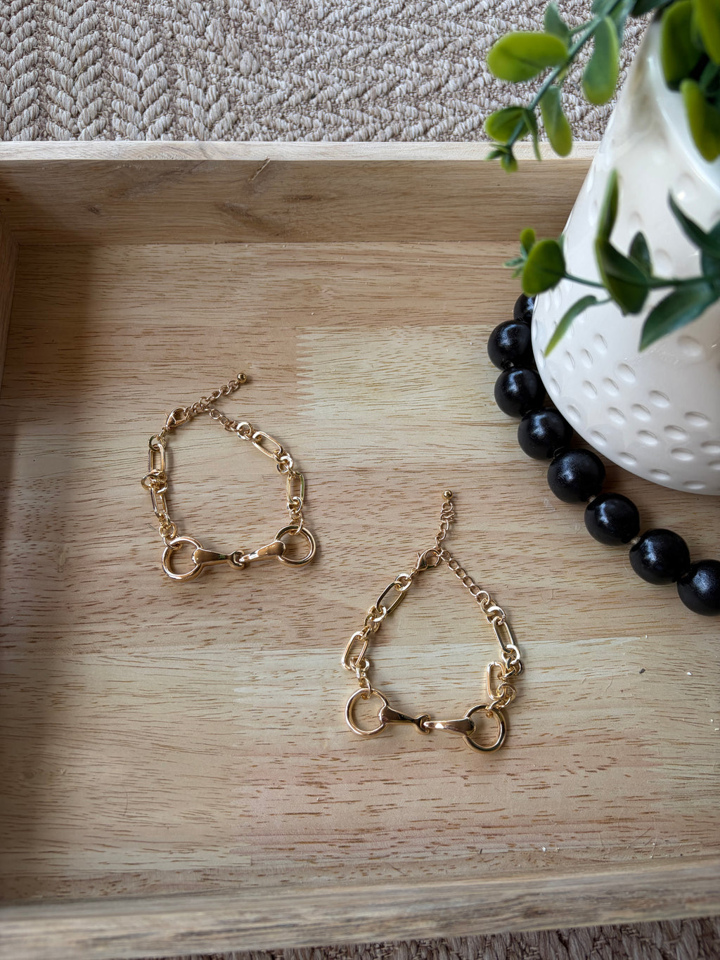 Gold Equestrian Bit Bracelet