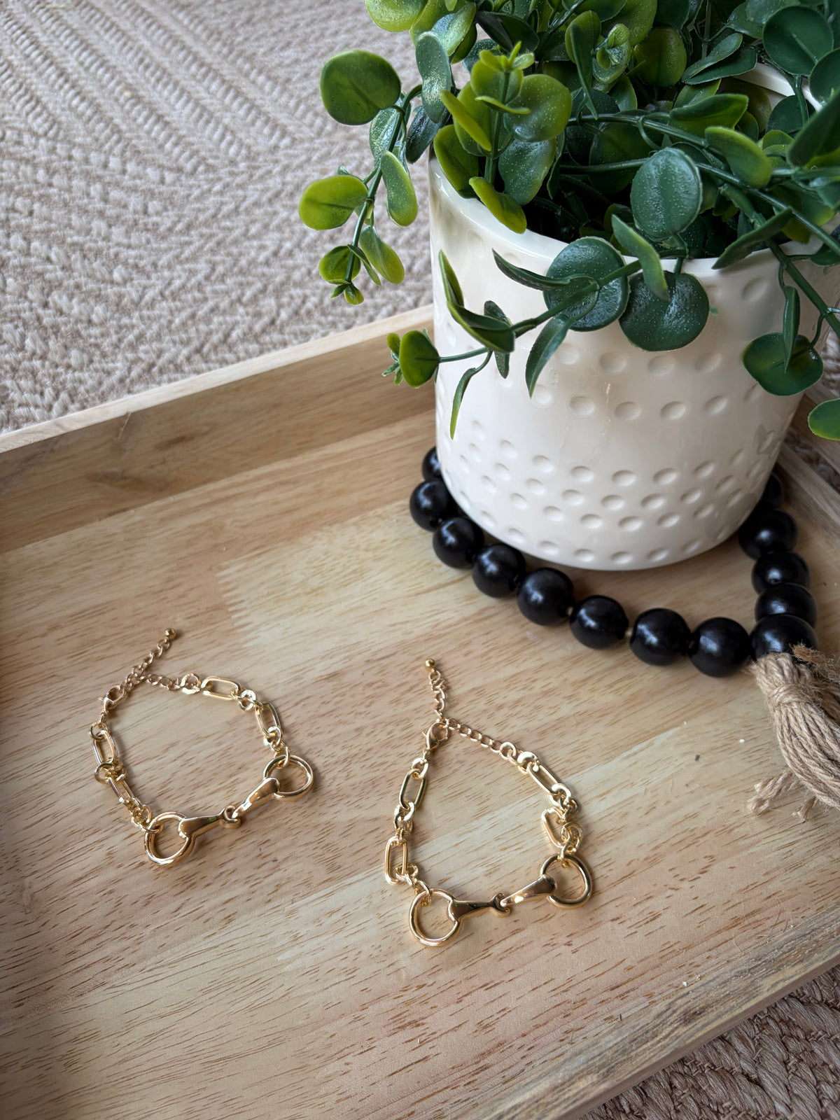 Gold Equestrian Bit Bracelet