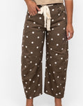 The Mocha Dot Barrel Jean