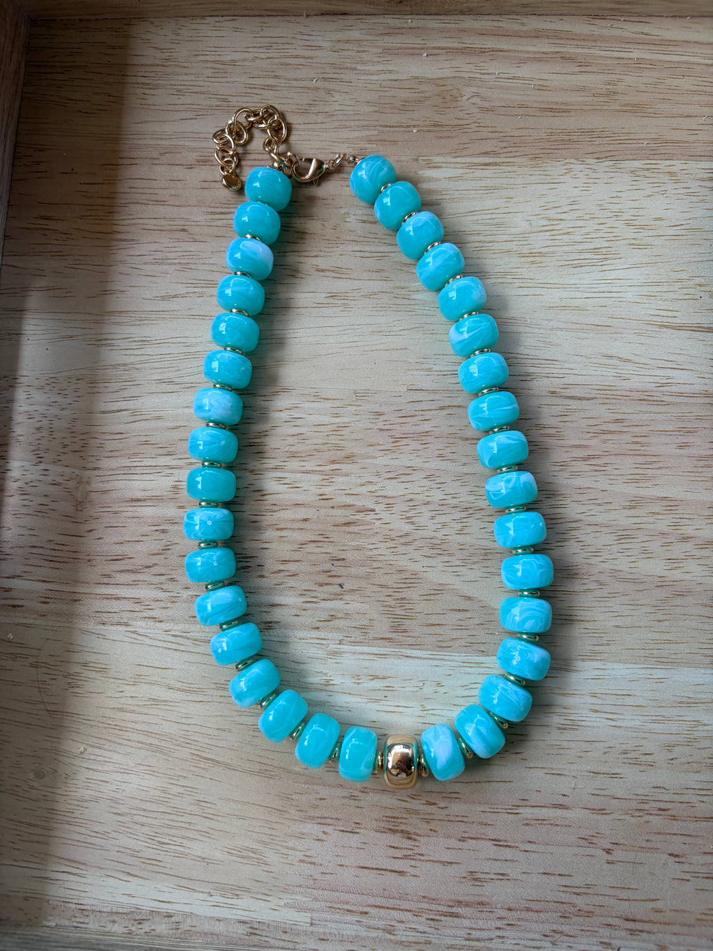 Chunky Necklace--Blue