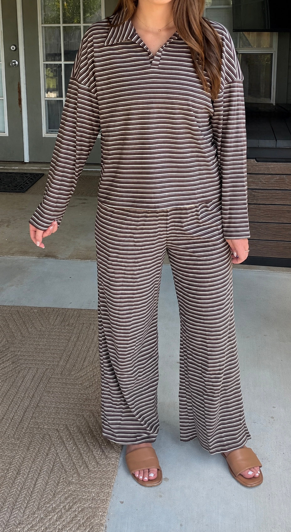 The Sunday Set | Brown Stripe